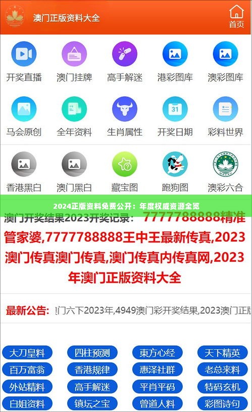 2024正版資料免費公開，獲取優質資源的全新途徑，優質資源獲取新途徑，2024正版資料免費公開