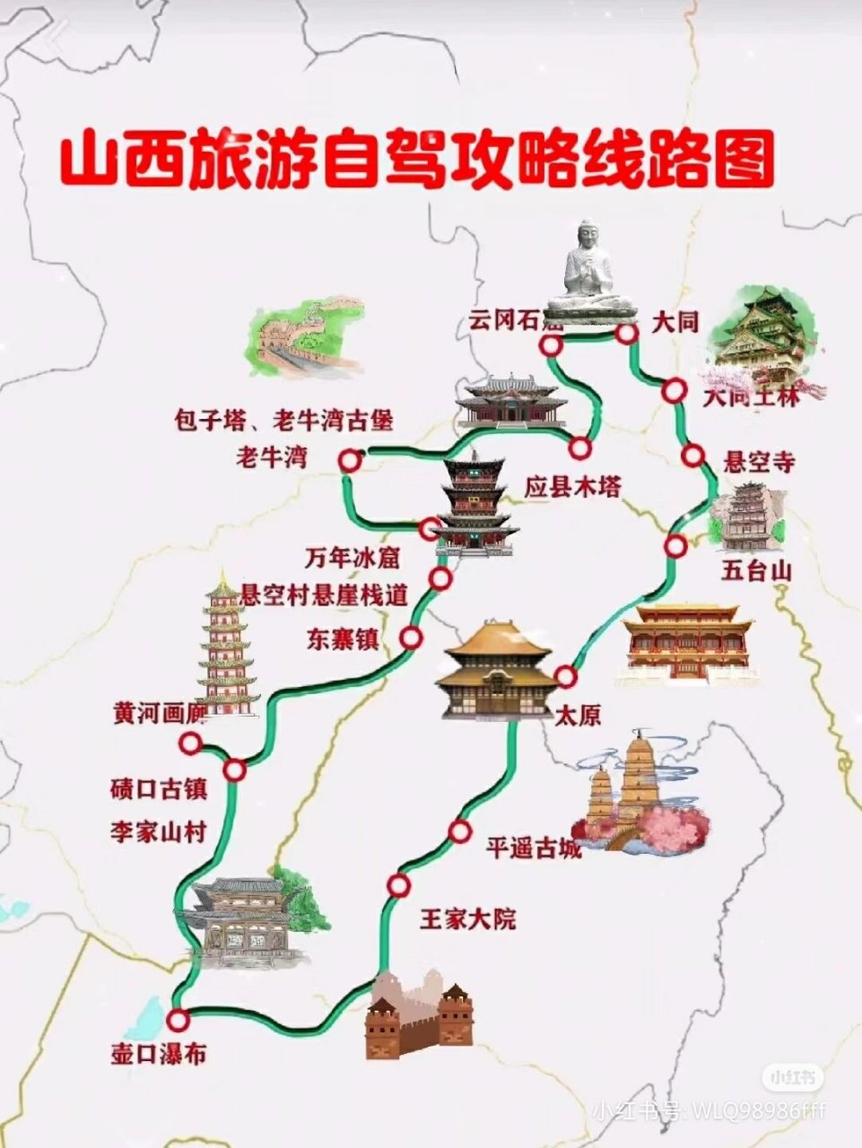 探索山西，自駕游線路圖詳解，山西自駕游線路圖詳解，探索之旅啟程