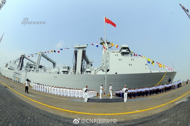 第3艘901型綜合補給艦正式入列,我國海軍力量再添新力量,我國海軍再添新力量,第3艘901型綜合補給艦正式入列